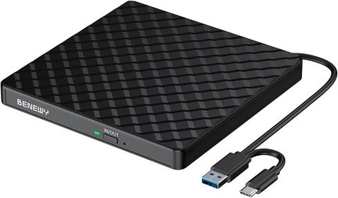 External CD/DVD Drive for Laptop PC Mac, CD Burner DVD Player for Laptop | USB 3.0 USB C CD DVD +/-RW Drive External CD Reader for Laptop Desktop PC Windows 11/10/8.1/7 Linux MacBook Mac OS White in Saudi Arabia