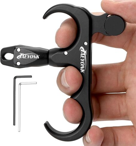 Bow Release for Compound Bow,Aluminum 360°Rotatable,Archery Release Trigger,for Both Right and Left Handers,for Both Youth and Adults,Adjustable Sensitivity and Angle,Tool Included in Kuwait