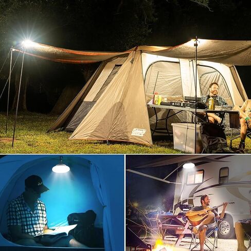 Solar Camping Lantern with Remote, Waterproof Hanging Tent Light | 120 LED, 12hr Runtime, 5 Brightness Modes, Ideal for Camping, Hiking, Traveling, Power Outages, Hurricane in Kuwait