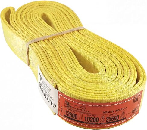 DD Sling 2" x 10' Nylon Endless Lifting Sling – USA Made | 12,800 lb Vertical, 10,200 lb Choker, 25,600 lb Basket – 2 Ply Heavy Duty 900 Webbing, Type 5 Endless Rigging Sling in Kuwait