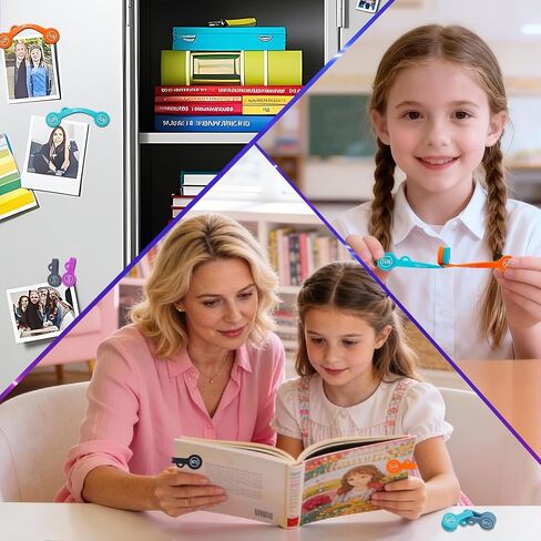 SUNFICON 6 Pack Magnetic Cord Organizers Cable Clips Cable Straps Silicone Twist Ties Colorful Headphone Cord Keeper Holder Manager Bookmark Whiteboard Fridge Magnet Keychain Gift Home,Office,School in Saudi Arabia