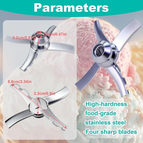 Replacement Paddle Compatible with Ninja Creami NC300 Series Ice Cream Makers,Replacement Parts Blade for Ninja Ice Creami Accessories for NC301/NC300/ NC299AMZ/NC201/NC101, Stainless Steel in Saudi Arabia
