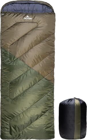 Teton Celsius Regular, 25F, 20F, 0F Degree Sleeping Bags, All Weather Bag for Adults and Kids, Camping Made Easy and Warm, Travel Sack Included in Saudi Arabia