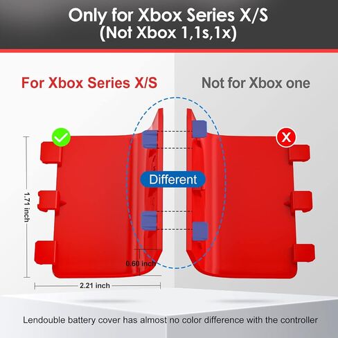 4-Pack Battery Back Door Lids for Xbox Series X/S Controllers, Red/White | Replacement Back Shell Covers For Lost Or Damaged Battery Doors; Snap-On Abs Design, Not For Xbox One Controllers in Saudi Arabia