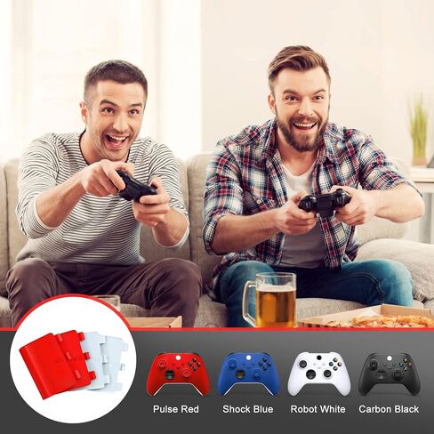 4-Pack Battery Back Door Lids for Xbox Series X/S Controllers, Red/White | Replacement Back Shell Covers For Lost Or Damaged Battery Doors; Snap-On Abs Design, Not For Xbox One Controllers in Saudi Arabia