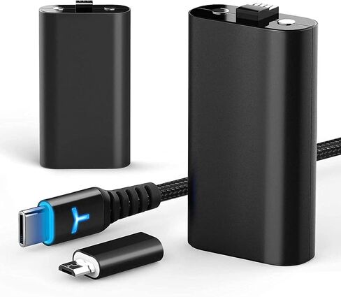 2 Pack Rechargeable Controller Battery Pack for Xbox Series X|S and Xbox One with 10FT USB C Charging Cable and Micro USB Adapter 6amLifestyle Battery Pack Xbox Play and Charge Kit, XBOX-SB03 in Saudi Arabia