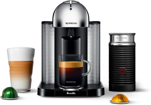 Breville Nespresso Vertuo Coffee and Espresso Machine, Chrome & Capsules VertuoLine, Espresso Variety Pack, Medium and Dark Roast Espresso Coffee, 50 Count Coffee Pods, Brews 1.35 Ounce in Saudi Arabia