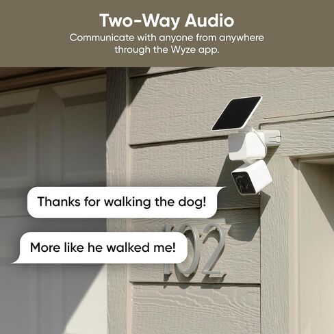 WYZE Solar Cam Pan, 2K Security Cameras Wireless Outdoor, Battery Powered | 360° Pan-Tilt, 2.4 GHz Wi-Fi camera with AI motion detection, color night vision and 2-way audio, Cameras for home security in Saudi Arabia