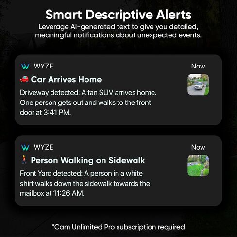 WYZE Solar Cam Pan, 2K Security Cameras Wireless Outdoor, Battery Powered | 360° Pan-Tilt, 2.4 GHz Wi-Fi camera with AI motion detection, color night vision and 2-way audio, Cameras for home security in Saudi Arabia