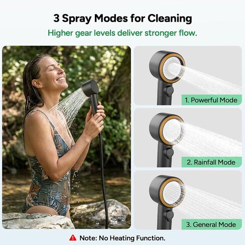 DR.PREPARE Portable Outdoor Shower, IPX8 Deep Waterproof Camping Shower Pump, 8000mAh Rechargeable Battery, 3 Spray Modes with 1.59 GPM Strong Flow, Portable Shower Head for Camp, Car Washing, Beach in Saudi Arabia