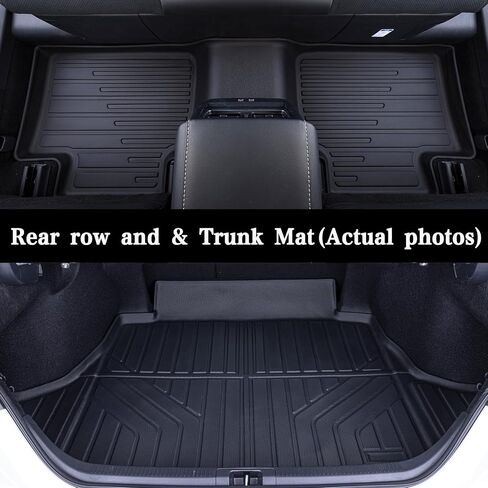 Large Cargo mat with Backrest Mat Set for Hyundai Ioniq 9 2025, TPE All Weather Car Trunk Mat for Hyundai Ioniq 9 Accessories in Saudi Arabia
