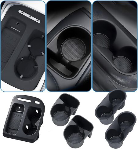 Cup Holder Insert & Wireless Charging Protective Mat for KIA Sorento 2026 2025 2024 2023 2022 2021, Interior Accessories Cup Holder & Wireless Charger Cover Pad for 2021-2026 Sorento, Black in Saudi Arabia