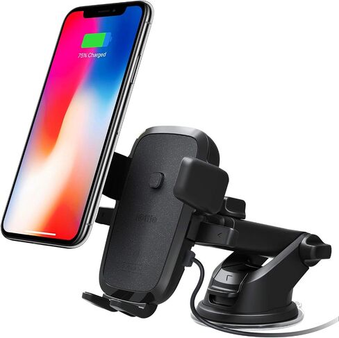iOttie Car Charger Easy One Touch Wireless 2 Qi Charging Dashboard Phone Mount for iPhone, Samsung Galaxy, Huawei, LG, Smartphones in Saudi Arabia