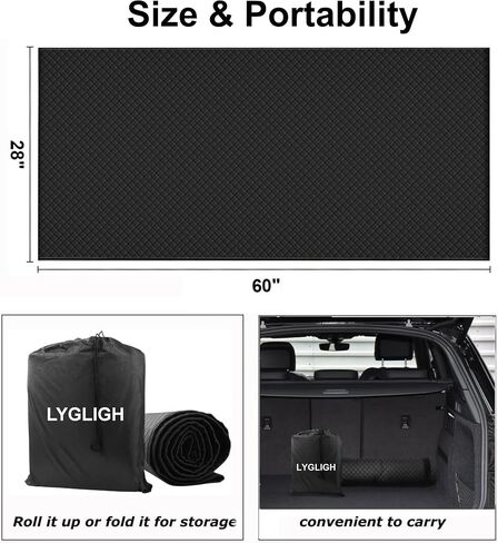 Upgraded Rolling Creeper Mat, 2.5Lbs Heavy-Duty Thick Reinforced | 4-Layer for Low Clearance, Foldable, Under Car Repair, Portable Storage Bag, Portable Mechanics Mat, Cool Gifts, 60"x28" in Saudi Arabia