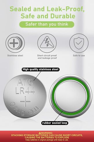 POWEROWL High Capacity LR44 Batteries 40 Pack, L1154F AG13 357 303 SR44 A76 Premium Alkaline Battery 1.5V Button Coin Cell Batteries in Saudi Arabia