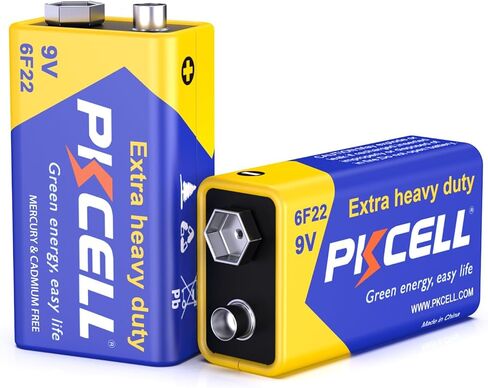 PKCELL 9V Batteries 10 Pack 9 Volt Battery for Smoke Alarms | 6F22 Square Battery Carbon Zinc Fire Alarms Smoke Detector Battery in Saudi Arabia
