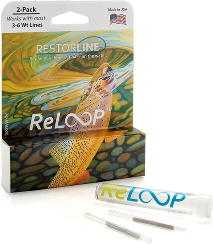 ReLOOP Fly Line Loop Connector Kit | Fly Line Loop Repair System | 2-Pack | Replace or customize damaged fly line loops for a strong, low-profile connection & smooth casting across 3–6 & 7–10wt lines. in Saudi Arabia