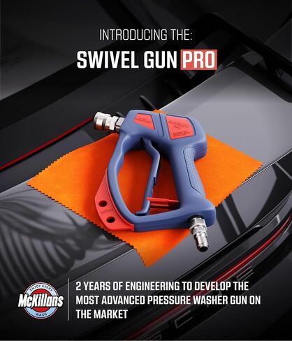 McKillans® Swivel Gun Pro - Swivel High Pressure Water Handle with 3/8" Male Plug and 1/4" Quick Connector Coupler - Power Washer Gun Compatible with Foam Cannon - Nozzle Tips Holder in Saudi Arabia