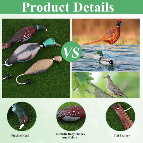 2Pcs/3Pcs Duck Dummy Dog Pheasant Toy for Outdoor Training Tools Bumper Retriever Dead Dummy Floating Mallard Recognition Trainers Toy (Duck Pigeon Chicken) in Kuwait