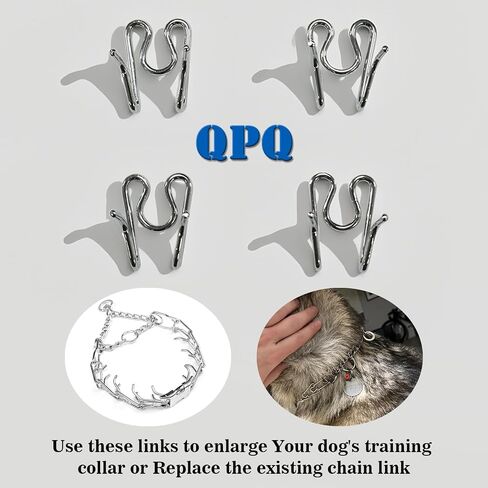 2.25mm Dog Collar Extra Links Designed for Training Collars, 4 Pack | Dog Training Collar Links, Chrome Plated Steel, Silver in Saudi Arabia