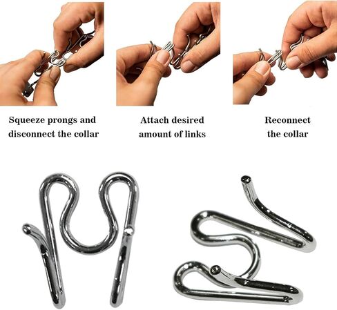 2.25mm Dog Collar Extra Links Designed for Training Collars, 4 Pack | Dog Training Collar Links, Chrome Plated Steel, Silver in Saudi Arabia