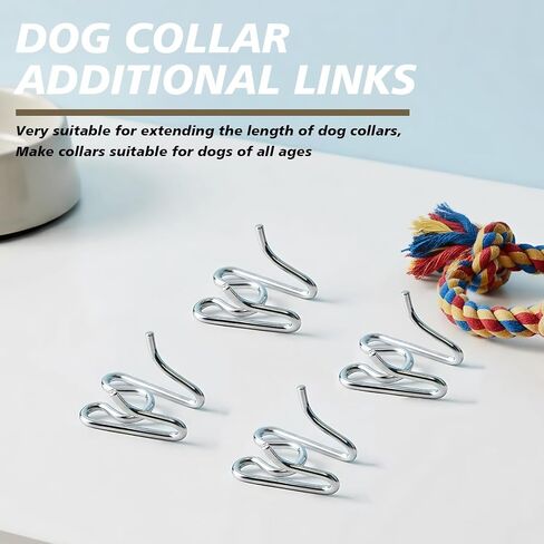 2.25mm Dog Collar Extra Links Designed for Training Collars, 4 Pack | Dog Training Collar Links, Chrome Plated Steel, Silver in Saudi Arabia
