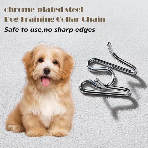 2.25mm Dog Collar Extra Links Designed for Training Collars, 4 Pack | Dog Training Collar Links, Chrome Plated Steel, Silver in Saudi Arabia
