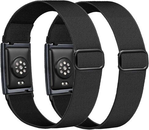Bolesi Stretchy Bicep Arm Bands Compatible with Amazfit Helio Fitness Tracker,22mm Soft Breathable Lightweight Nylon Adjustable 38cm Long Replacement Sports Ankle Straps for Women Men Accessory in Saudi Arabia