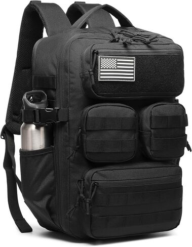 Tactical Backpack for Men, 25L/35L/45L EDC Backpack with Laptop Compartment, MOLLE System, Water-Resistant 900D Fabric, Multi-Pocket Travel Backpack for Hiking, Camping, Gym and Daily Use in Saudi Arabia