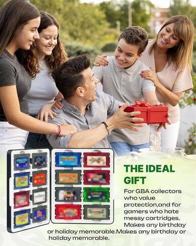 MTEZIZ GBA Game Case for Game Boy Advance, Holds 16 GBA Game Cartridges | Shockproof Silicone Slots with Magnetic Clasp, Anti-Fall Portable Travel Storage Box for GBA Collectors & Retro Gamers in Saudi Arabia