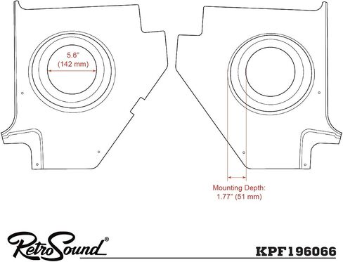 Retro Manufacturing KP-F19-6066 Ford Falcon Kick Panels, 1 Pack in Saudi Arabia