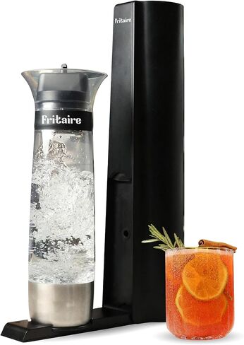 The Fritaire Fizze Soda Maker Machine, Premium OmniFizz Sparkling Water Maker, Seltzer & More, Soda Stream Machine for Home, Water Carbonator, Fizz Infuser (CO2 Cylinder Not Included), Black in Saudi Arabia