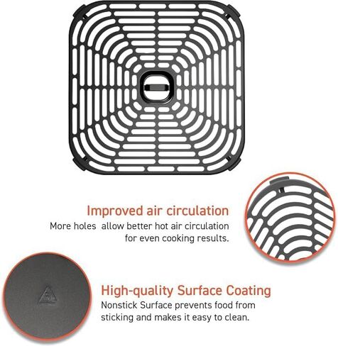 Cosori Crisper Tray for TurboBlaze DC601 Air Fryer, Ceramic Coating | Original Crisper Plate, CAF-DC601, Ceramic Coating, Dishwasher-Safe, Genuine Part, Replacement Accessory in Saudi Arabia