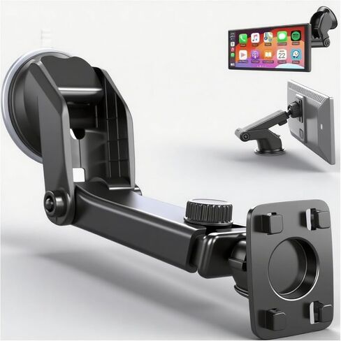 Extended Carplay Mount, 360° Flexible Windshield Dashboard Suction Cup Bracket Replacemect for 7" 9" 10.26" Inch Carplay Screen Android Auto Mount Car Baby Camera Monitor Phone Holder in Saudi Arabia