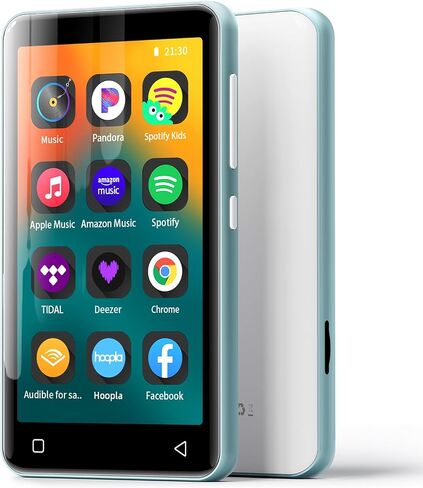 innioasis 80GB MP3 Player with Bluetooth and WiFi, MP3 Player for Kids with Spotify, Spotify Kids, Pandora, Audible, 4.0" Touch Screen Music Player with Parental Controls, Up to 1TB (White+ Sky-Blue) in Kuwait