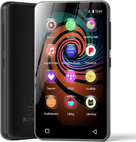 160GB MP3 Player with Bluetooth and WiFi, innioasis Music Player with Spotify,Pandora,Amazon Music,4" Touch Screen Android MP4 MP3 Player for Kids with Libby,Audible,Spotify Kids(Black) in Kuwait