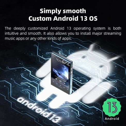 160G MP3 Player, JadeAudio/FiiO JM21(3+32G) Android 13 Hi-Res Music Player with Snapdragon 680, Bluetooth WiFi USB DAC 12.5H Playtime, up to 2TB (Black with 128G SD Card) in Saudi Arabia