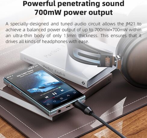 160G MP3 Player, JadeAudio/FiiO JM21(3+32G) Android 13 Hi-Res Music Player with Snapdragon 680, Bluetooth WiFi USB DAC 12.5H Playtime, up to 2TB (Black with 128G SD Card) in Saudi Arabia