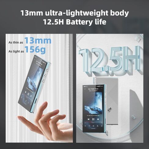 160G MP3 Player, JadeAudio/FiiO JM21(3+32G) Android 13 Hi-Res Music Player with Snapdragon 680, Bluetooth WiFi USB DAC 12.5H Playtime, up to 2TB (Black with 128G SD Card) in Saudi Arabia