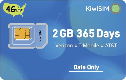 Data SIM Card 24GB 365Days, 4G LTE SIM Card Support for 3 Network | USA Mobile Sim Card for Security Camera/Router/Mobile WiFi Hotspot, No Contract, 3-in-1 Sim Kit(Activate Needed) in Saudi Arabia