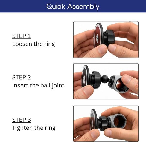Stroller Phone Holder, MagSafe Compatible Expandable Clamp, 360 Adjustable | Secure clamp fits most handles; magnetic ring included for Samsung, Android and non-MagSafe cases; carts, wagons and travel in Saudi Arabia
