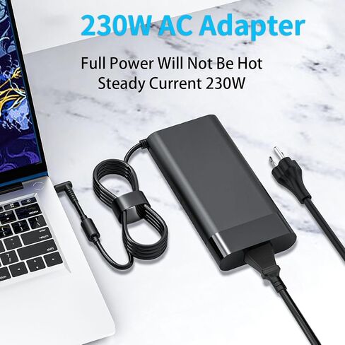 New 230W 4.5mm Blue Tip Charger Compatible with HP TPN-LA10 M41303-001 M85389-003 Omen 15 16 Victus 16 Zbook Fury 16 G9 G11 G8 G10 19.5V 11.8A Gaming Laptop Adapter Power Cord in Kuwait