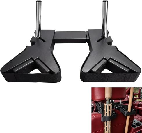 Seat Back Gun Rack, Gun Organizer Holder for Truck SUV Car | Black,Adjustable,Heavy-Duty ABS Vehicle Gun Sling Organizer for Hunting Gear, Scratch-Free Rubber Grip in Saudi Arabia