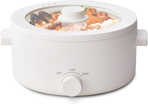 Electric Hot Pot, 3L Portable Electric Pot with Ceramic Non-stick Coating | Dual Power Multi-functional Romen Cooker for Steak, Pasta, Hot Pot, Ramen, Quick Heating and Overheat Protection in Saudi Arabia