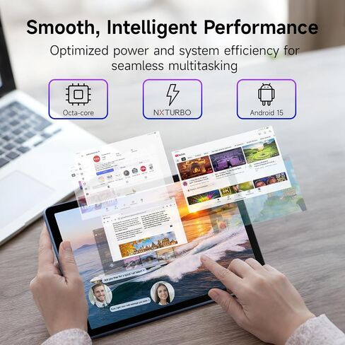 TCL TAB 10 Gen 4 Android Tablet, 10.1" FHD Display, 4+128GB | Octa-core CPU, 6000mAh Battery, Android 15, Wi-Fi, Dual Speakers, Metal Body, Tablet for Students, Young Adults & Families in Saudi Arabia