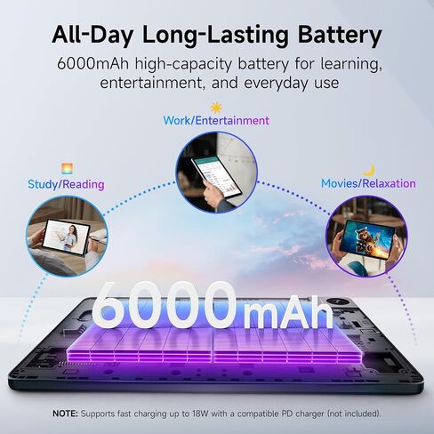 TCL TAB 10 Gen 4 Android Tablet, 10.1" FHD Display, 4+128GB | Octa-core CPU, 6000mAh Battery, Android 15, Wi-Fi, Dual Speakers, Metal Body, Tablet for Students, Young Adults & Families in Saudi Arabia