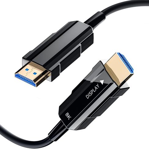 كابل HDMI من الألياف الضوئية بطول 50 قدمًا، كابل HDMI 2.1 طويل 8K، سلك HDMI من الألياف عالي السرعة، 48 جيجابت في الثانية، 8K@60 هرتز 4K@120 هرتز، HDR ديناميكي، eARC، HDCP 2.2&2.3، ثلاثي الأبعاد، لشاشة HDTV Game Laptop Xbox PS4/PS5 in Kuwait