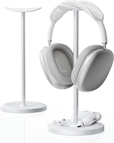 Headphone Stand, Desktop Headset Holder, Black | Earphone Stand, Gaming Headphone Hanger, Enlarged Headrest Heavy Base, Office Desk Accessories for All Headphones Size in Saudi Arabia
