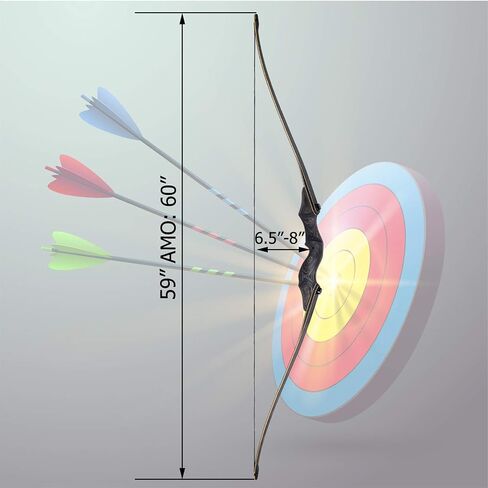 SinoArt 60" Takedown Longbow Archery Wooden Archery Bow Included Fur Rest Pad Stringer Tool Tab String Nocks Right and Left Hand for Hunting or Target(40lbs, Left Hand) in Saudi Arabia
