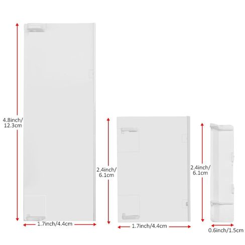 Wii Console Replacement Dust Door，3 in 1 SD Slot Lid Door Cover Case for Nintend Wii Console - White in Saudi Arabia